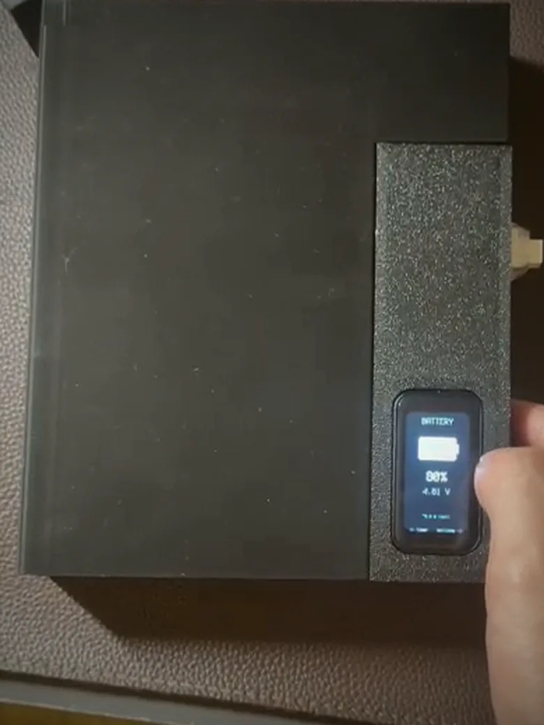 Battery screen showing state of charge
